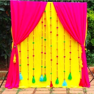 Multicolor POM POM Hangings Stage Decor