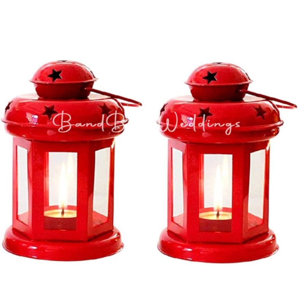 Decorative Hanging Lantern Tealight Holder (Set of 2) Band Baja Weddings