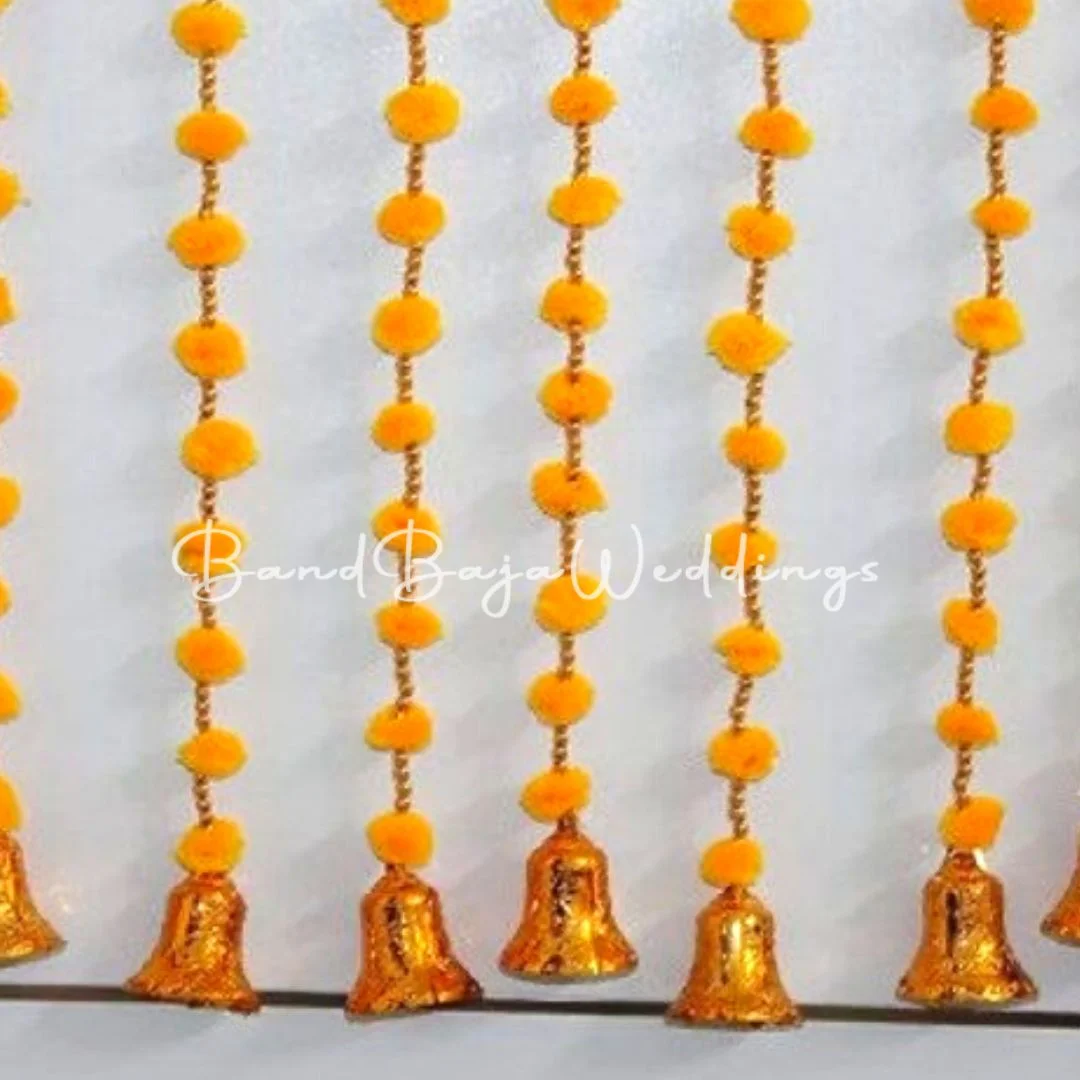  Collectivemed Yellow Backdrop Cloth For Haldi Decoration Pack Of  2