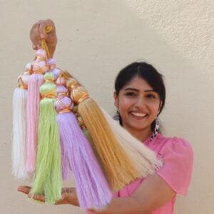 Pastel shade tassel hangings (Pack of 10 tassels,12 inches long)