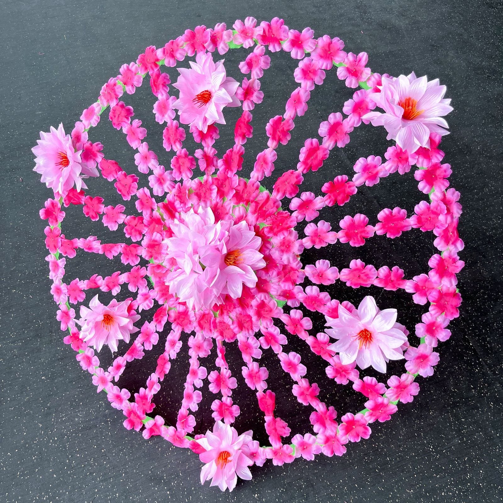 pink floral umbrella