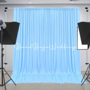 Backdrop curtain- Light blue