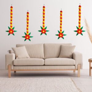 Artificial marigold leaf Hangings (Set of 6 )