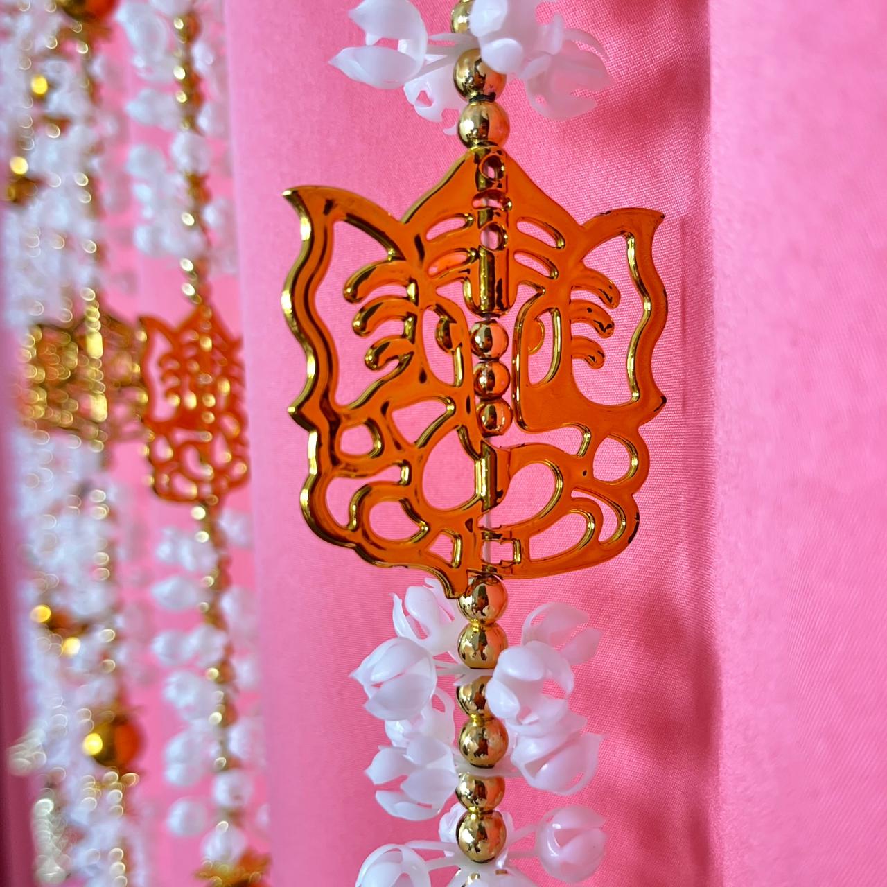 Jeevan Handicrafts Artificial mogra and gold ganesha sequence hangings