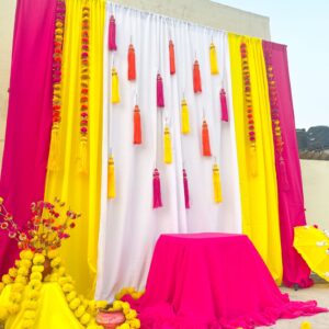 Silk Thread Tassels- Haldi Special Decoration Stage