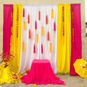 Silk Thread Tassels- Haldi Special Decoration Stage