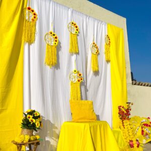 Sunflower Dream Catchers + Backdrop Curtains Haldi Set