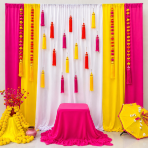 Silk Thread Tassels- Haldi Special Decoration Stage