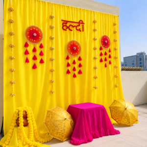 Haldi backdrop set: Props+ backdrop curtain