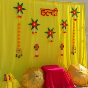 Haldi Traditional backdrop decoration set