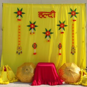 Haldi Traditional backdrop decoration set