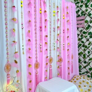 Beautiful paste pink backdrop decoration set (backdrop curtains+ Props set)