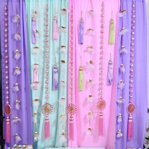 Pastel backdrop decoration (Backdrop curtains + Props)