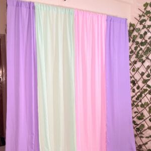 Pastel color combination backdrop curtain