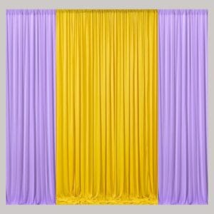 Haldi function backdrop cloth- yellow and lavender