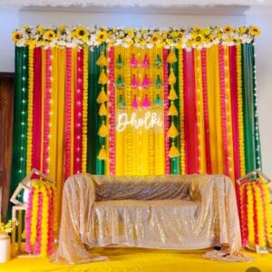 Stitched Multicolor Backdrop Curtains