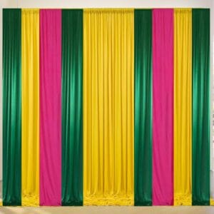 Stitched Multicolor Backdrop Curtains