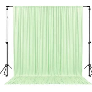 Backdrop curtain- Pastel pistah green color