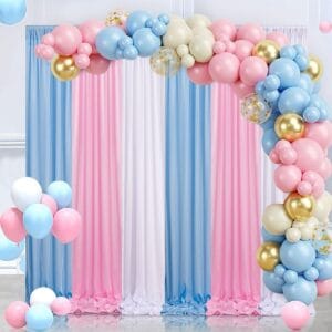 Baby shower / birthday backdrop curtain
