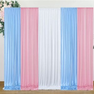 Baby shower / birthday backdrop curtain