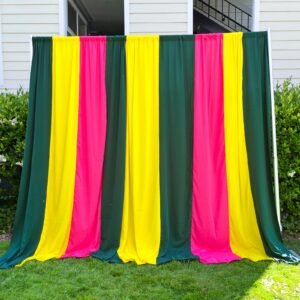 Stitched Multicolor Backdrop Curtains