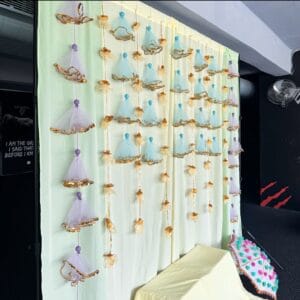 Pastel theme backdrop decoration kit ( Curtains+Props)