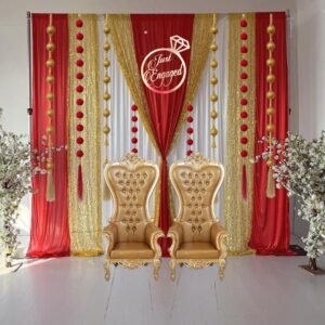 Engagement Backdrop at home | Roka Decoration |Indian Wedding| DIY decor