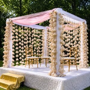 White net tassel hangings ( Pack of 10, 6 ft long)